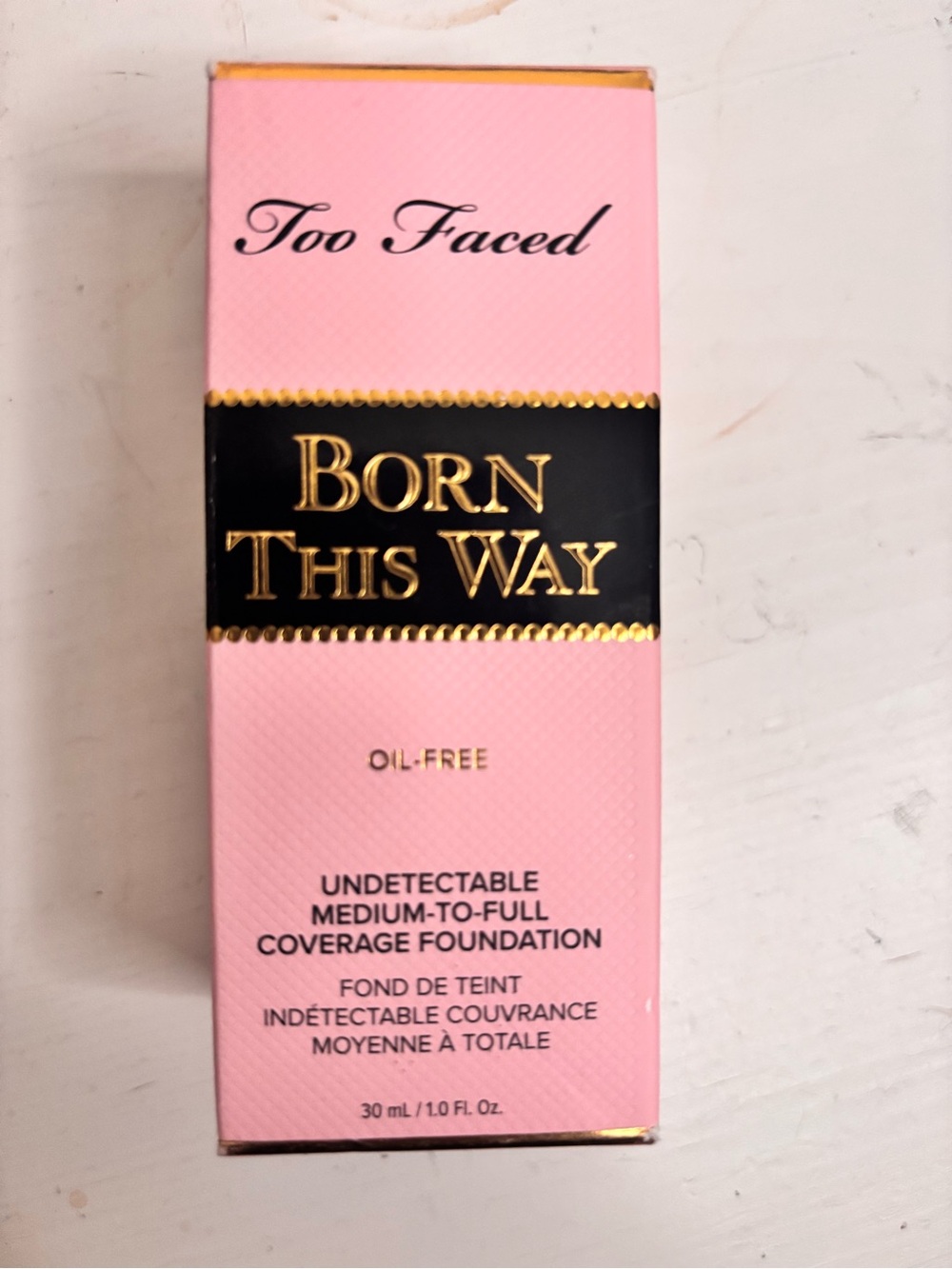 Too Faced Born This Way Foundation - Pink & Gold Accents